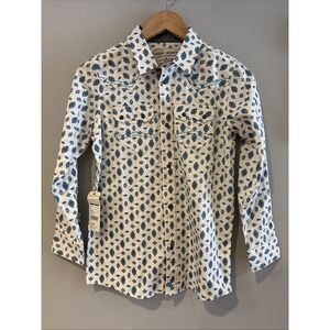 Cody James Western Shirt Boys Large Snap Button Down Long Sleeve Cowboy Large
